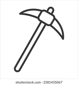 Pickaxe Icon Vector Illustration Outline