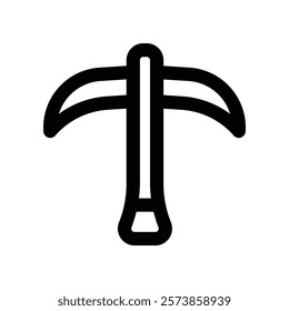 pickaxe icon. vector line icon for your website, mobile, presentation, and logo design.