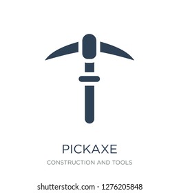 pickaxe icon vector on white background, pickaxe trendy filled icons from Construction and tools collection, pickaxe vector illustration