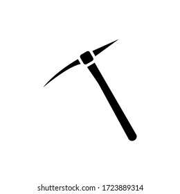 Icono de Pickaxe vector sobre fondo blanco