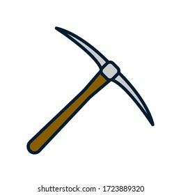 Pickaxe icon vector on white background