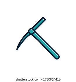 Pickaxe icon vector on white background