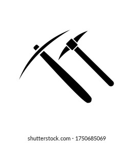 Pickaxe icon vector on white background