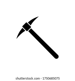Pickaxsymbol, Vektorgrafik auf weißem Hintergrund