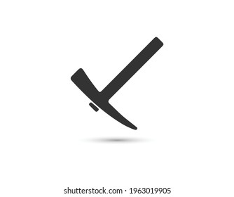 Pickaxe icon vector on a white background