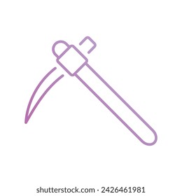 pickaxe icon with white background vector stock illustration