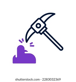 pickaxe icon for your website design, logo, app, UI.