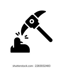 pickaxe icon for your website design, logo, app, UI.