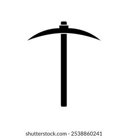 Pickaxe illustrated on white background