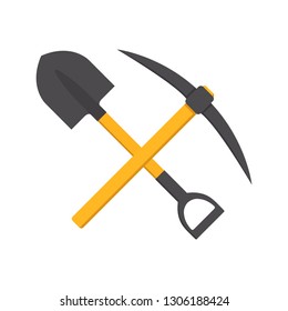 Pickaxe illustration symbol isolated on white background