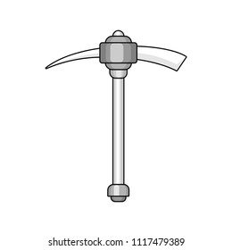 Pickaxe isolated. Extraction of minerals tool. Vector illustration
