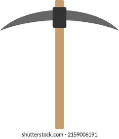 A Pickaxe Isolated Vector Illustration.