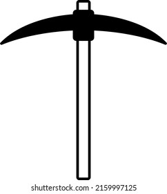 A Pickaxe Isolated Vector Illustration.