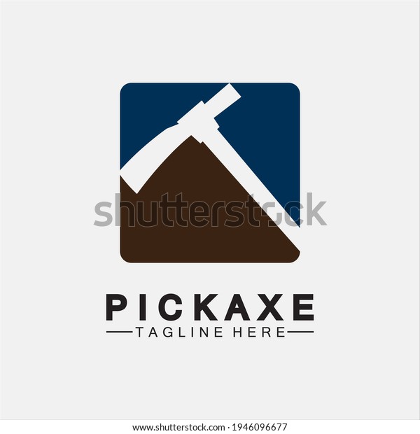 Pickaxe\
Logo Vector icon symbol illustration Design template, Mining\
Concept With Silhouette,Mining Logo, Pickaxe\
Logo