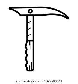 pickaxe mining tool icon. Vector illustration isolated on white background