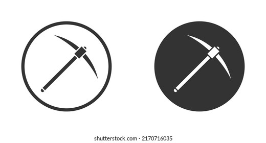 Pickaxe Mining Tool Icon.Pick Axe Sign. Vector Illustration.