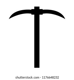 Pickaxe, mining tool, vector icon, eps 10