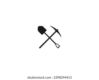 pickaxe und pflücke Icon. Schnuppern und pflücken Sie die Silhouette. Website-Seite und mobile App-Design-Vektorelement. Lineares Design für mobiles Konzept und Webdesign. einzeln auf weißem Hintergrund.