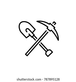 Pickaxe-Shootsymbol-Vektorillustration