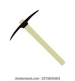 Pickaxe tool icon. Kylo. Colored silhouette. Front side view. Vector simple flat graphic illustration. Isolated object on a white background. Isolate.