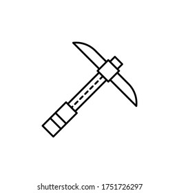 pickaxe, tool icon. Simple line, outline vector elements of archeology for ui and ux, website or mobile application