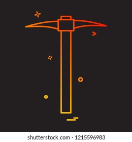 Pickaxe tool vector design