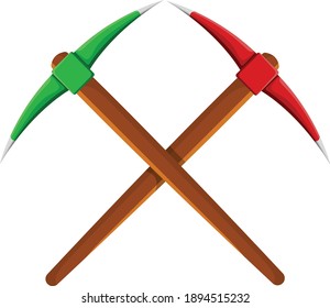 Pickaxe vector art and illustration