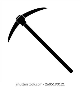 pickaxe vector art whrite background