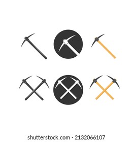pickaxe vector icon element design template web