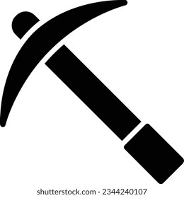 Pickaxe Vector Icon Glyph Style