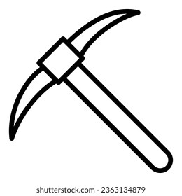 Pickaxe Vector Icon, Lineal style icon, from Agriculture icons collection, isolated on white Background.
