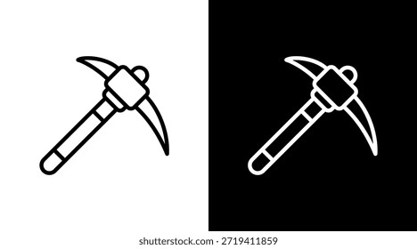 Design do Conjunto de Ícones Brancos do Pickaxe