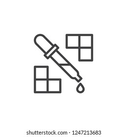 Picker pipette outline icon. linear style sign for mobile concept and web design. Eyedropper, design tool simple line vector icon. Symbol, logo illustration. Pixel perfect vector graphics