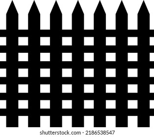 Picket Fence Icon Vector. Linear Style Sign For Mobile Concept And Web Design..eps
