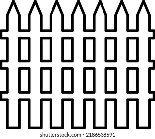 Picket Fence Icon Vector. Linear Style Sign For Mobile Concept And Web Design.eps
