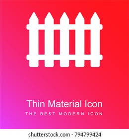 Picket fence red and pink gradient material white icon minimal design