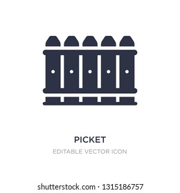 picket icon on white background. Simple element illustration from Security concept. picket icon symbol design.