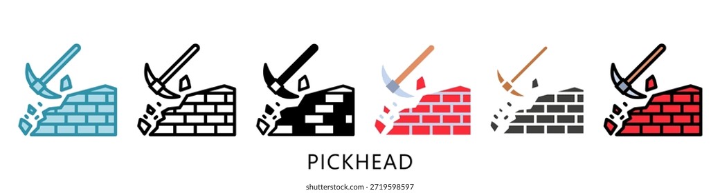 Ilustración Mini Del Icono Del Estilo Multi De Pickhead, Uso Para El Concepto Moderno, Impresión, Ui, Kit De La Ux, Web Y Desarrollo Del App. Vector Relacionado Con Bomberos, Rescate Y Más