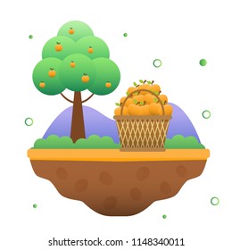 Picking Apple Illustration Vector