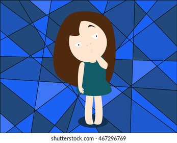picking boogers girl vector