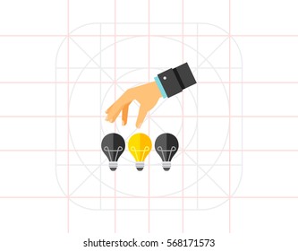 Picking up Great Idea Icon