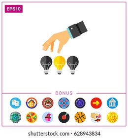 Picking up Great Idea Icon