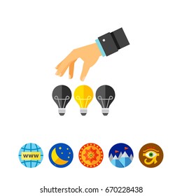 Picking up Great Idea Icon