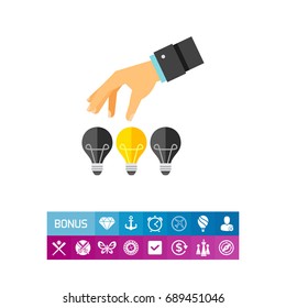 Picking up Great Idea Icon