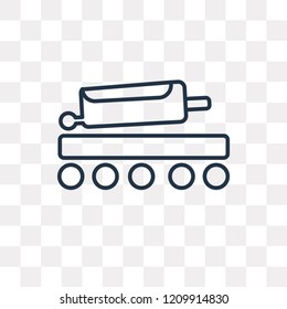 Picking Luggage vector outline icon isolated on transparent background, high quality linear Picking Luggage transparency concept can be used web and mobile