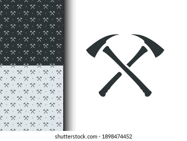 Pickk Axe Seamless Pattern Vector For Background, Texture, Backdrop, Banner, Poster, Wallpaper, Sticker, Brochure, Textile, Fabric. Bandana Element. Isolated Background. Eps 10