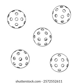 Pickl-ball set illustration sport vector