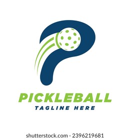 Diseño del logotipo de Pickle Ball Vector Concepto moderno y mínimo para juegos deportivos y de paleta
