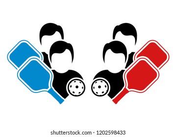 Pickle Ball Match Illustration