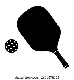 Pickle ball Paddle with Ball Flat Icon